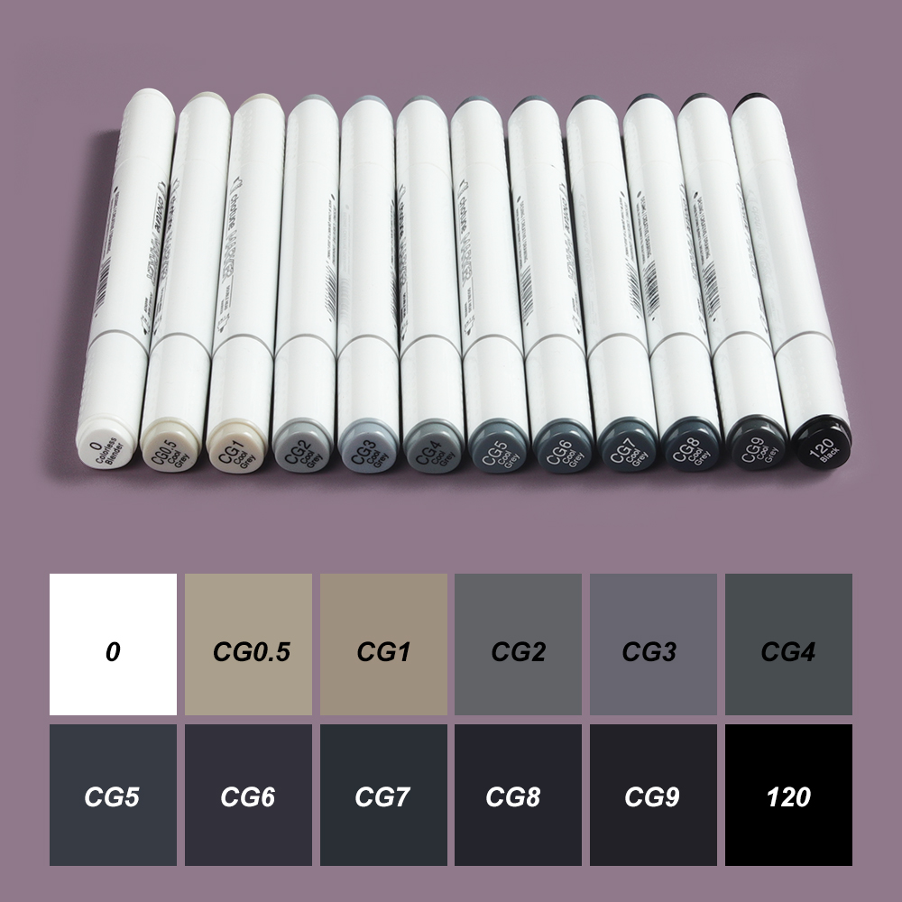 Copic Marker Sketch - THOTUNE 12 colori grigio caldo colore