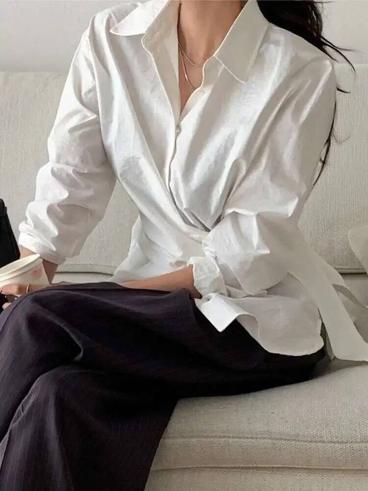 Leatherwork In French - Camicia Francese Elegante da Donna, Moda