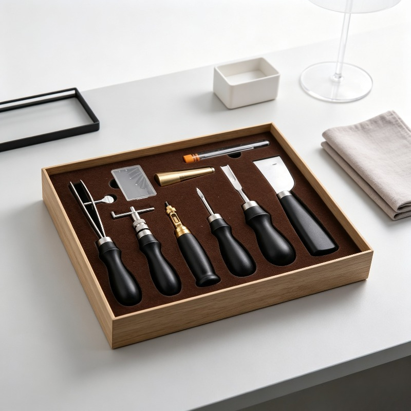 Beginner Leatherwork Kit - Kit Completo per Cucito in Pelle,