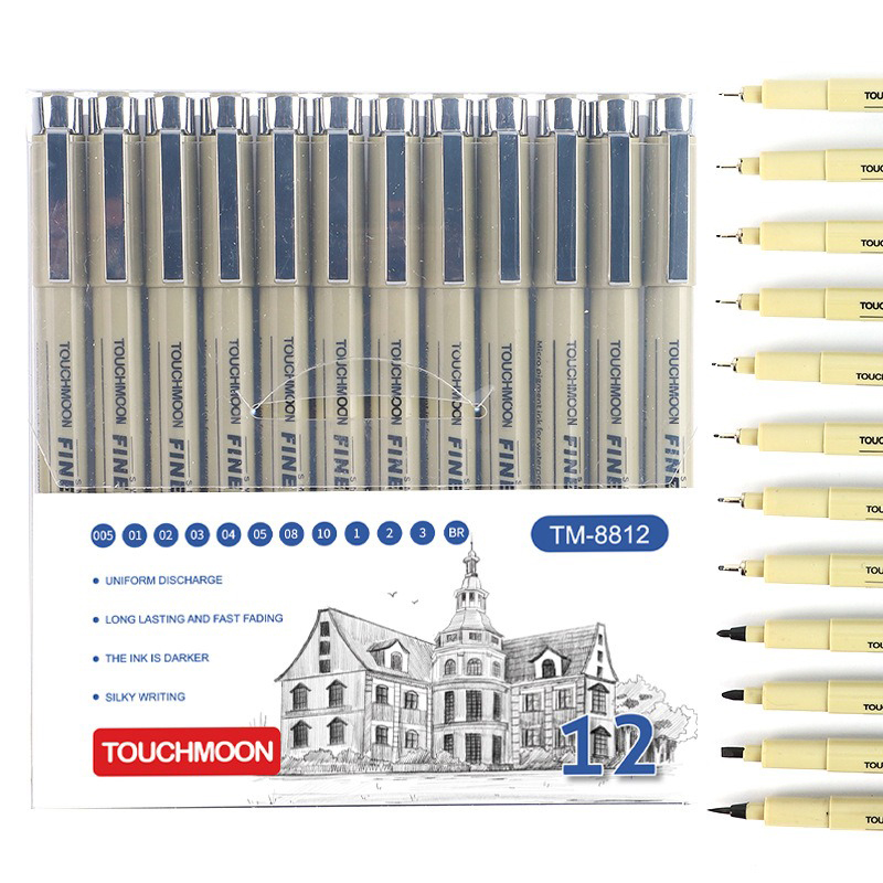 Copic Marker Sketch - 12 Punta Pigmento Liner Micron Pennarello