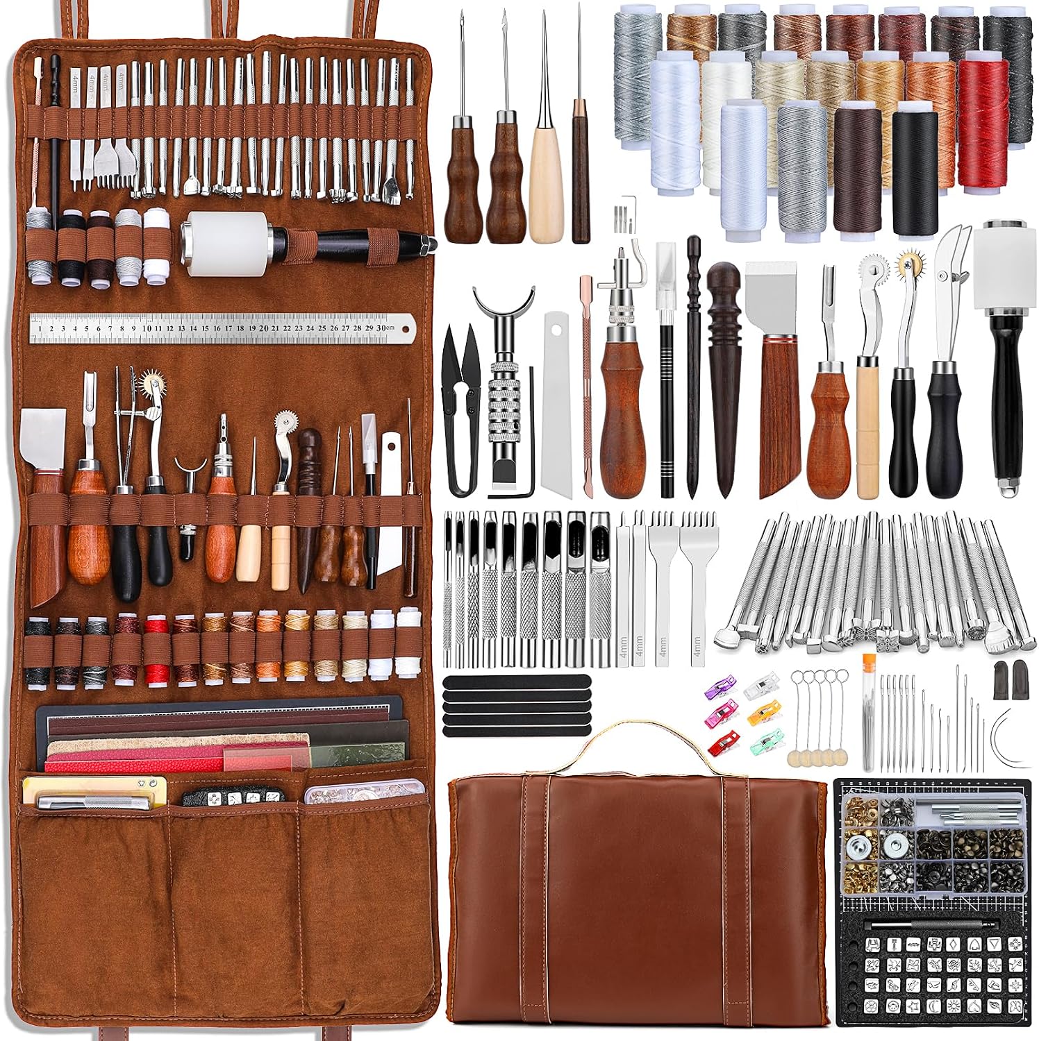 Leather Works - Kit Professionale per Lavorazione Pelle con