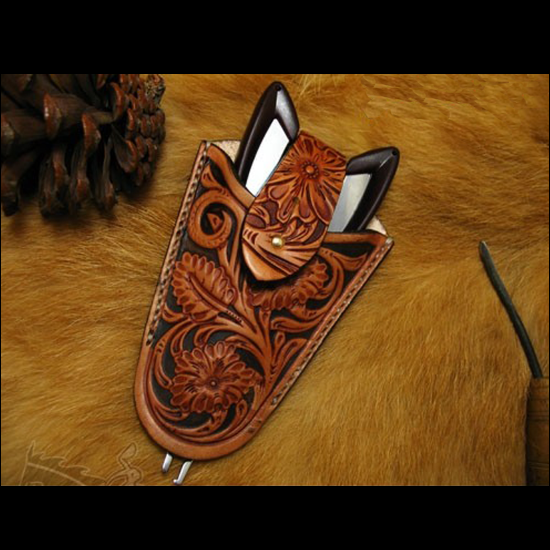 Unique Leather Work - Fiore della dinastia Tang Lavoro a