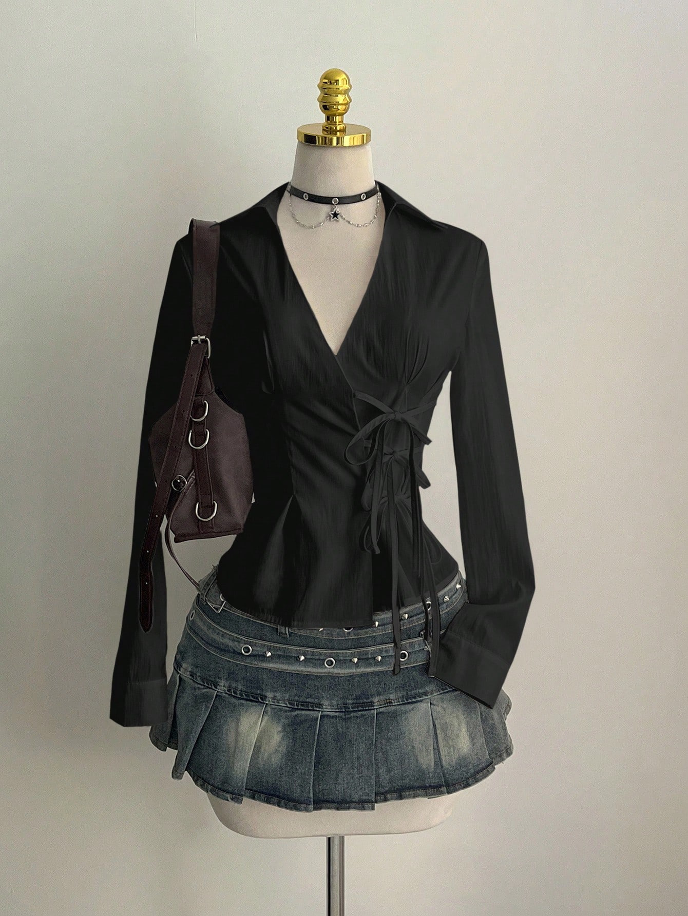 Unique Leather Work - Camicia da Donna Harajuku, Estetica Unica,
