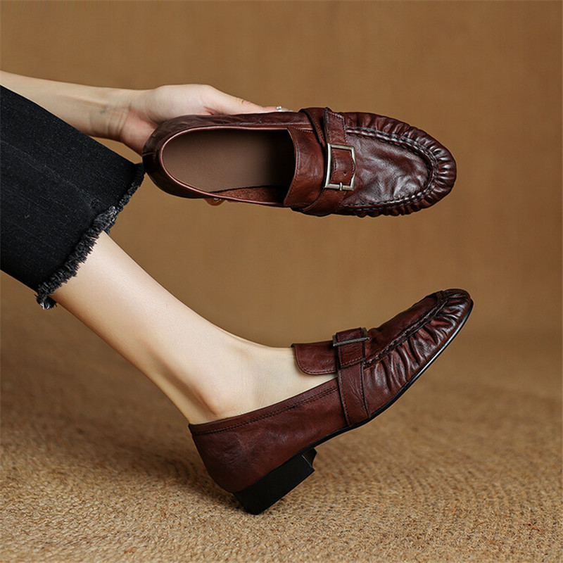 Leather Work Heels - Nuove pompe da donna in vera