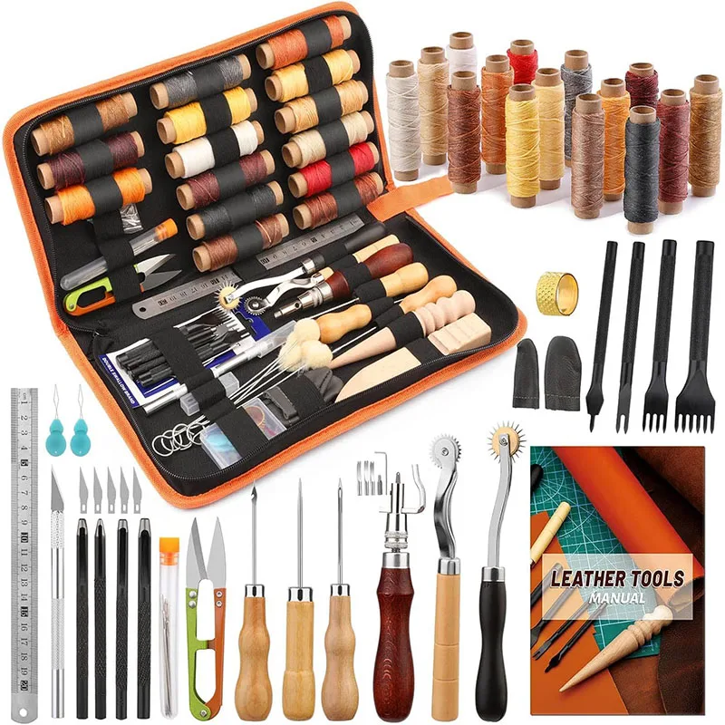 Beginner Leatherwork Kit - Kit Pratico di Strumenti per Lavorazione