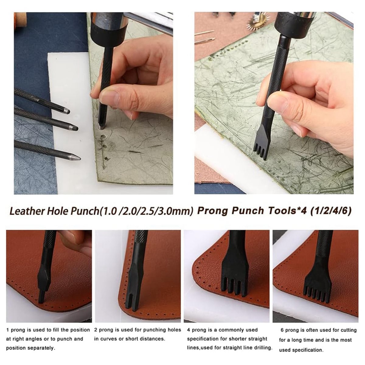 Beginner Leatherwork Kit - Kit di 66 Utensili per Lavorazione