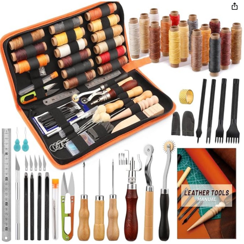 Beginner Leatherwork Kit - Strumenti per la lavorazione della pelle