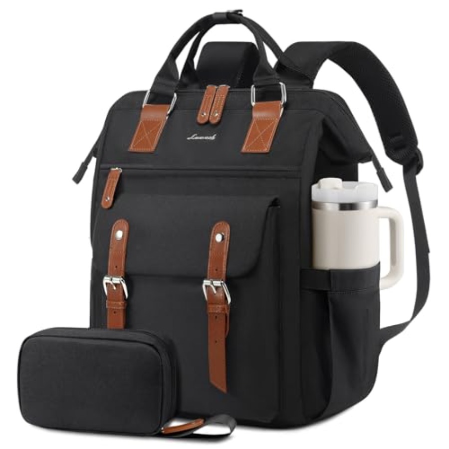 Leather Works - Zaino per laptop da donna, borsa
