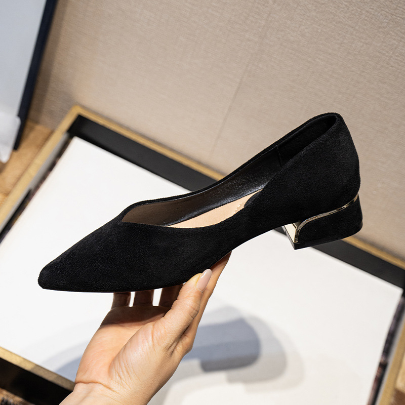 Scarpe da donna in pelle scamo - Leather Work Heels recensione e prezzo