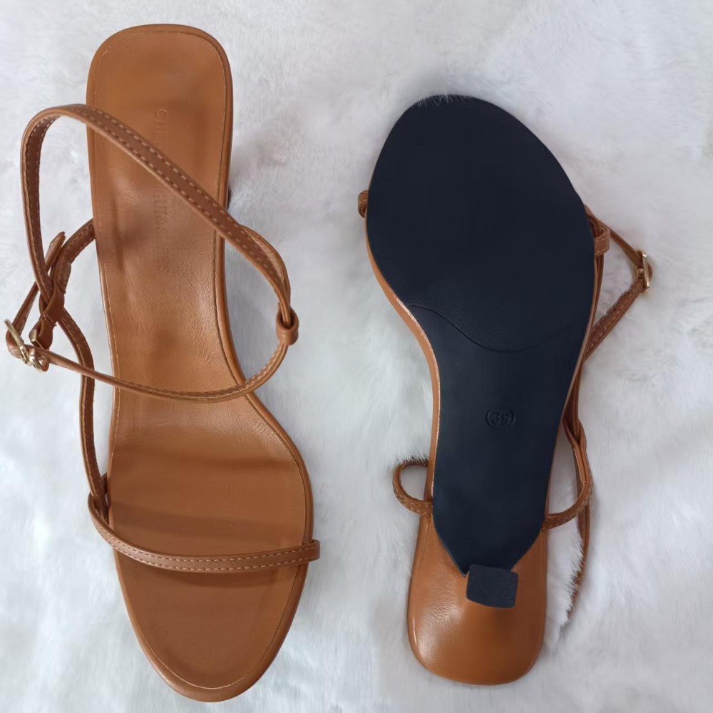 Sandali Estivi da Donna Nuovi  - Leather Work Heels recensione e prezzo