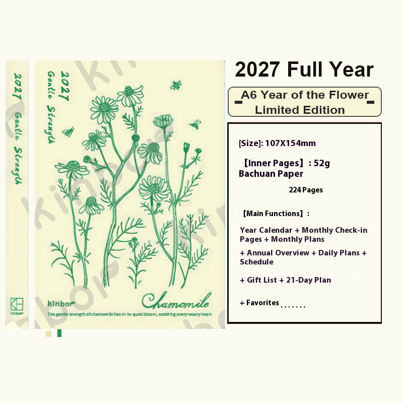 Nuovo Planner Kinbor 2027 A5/A - Leatherwork Plans recensione e prezzo