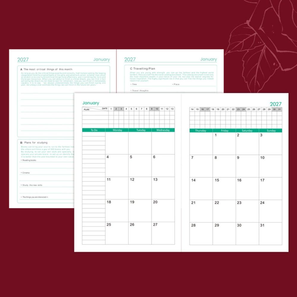 Agenda Planner 2027 in Inglese - Leatherwork Plans recensione e prezzo