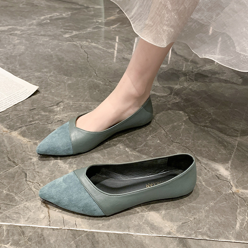 Scarpe piatte in pelle nera da - Leather Work Heels recensione e prezzo