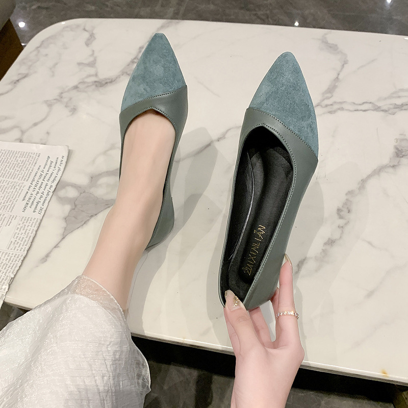 Scarpe piatte in pelle nera da - Leather Work Heels recensione e prezzo
