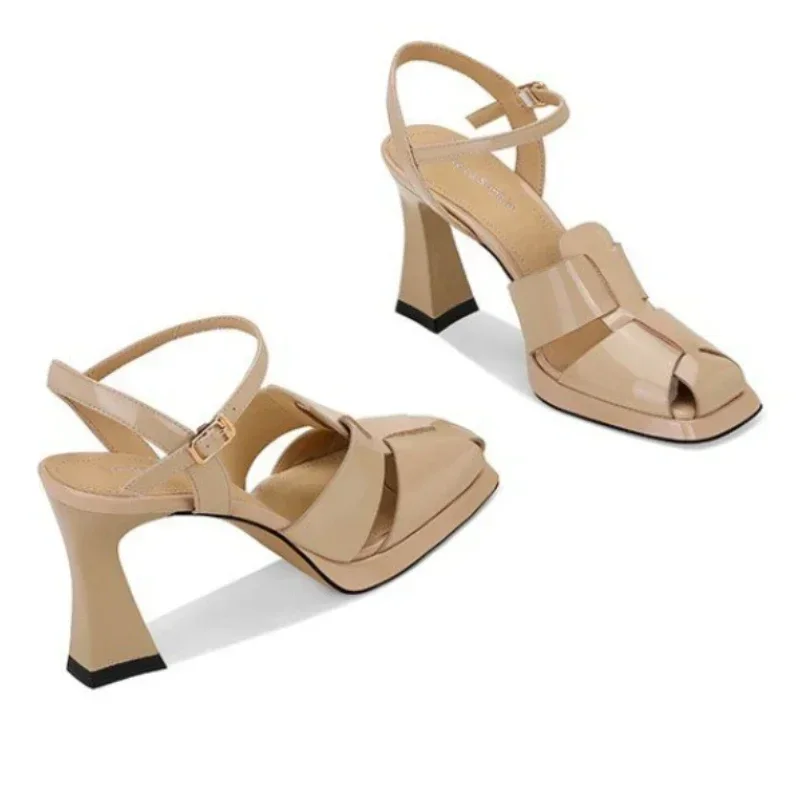 Sandali con tacco alto da donn - Leather Work Heels recensione e prezzo