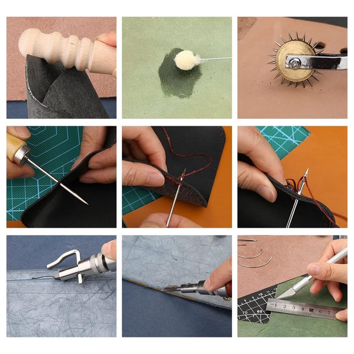 Kit di 66 Utensili per Lavoraz - Beginner Leatherwork Kit recensione e prezzo