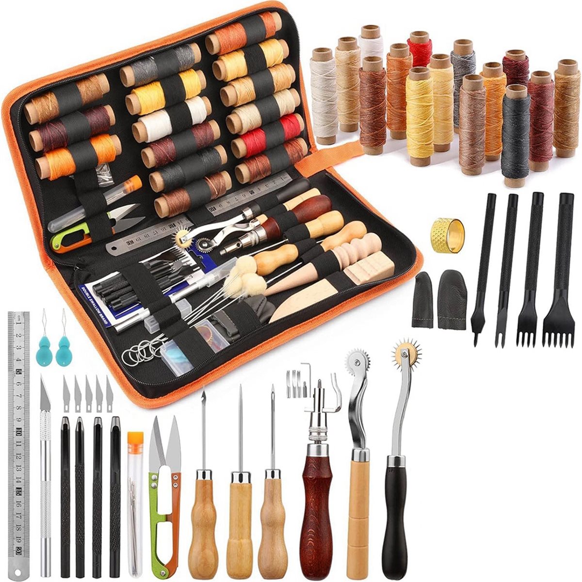 Kit di 66 Utensili per Lavoraz - Beginner Leatherwork Kit recensione e prezzo