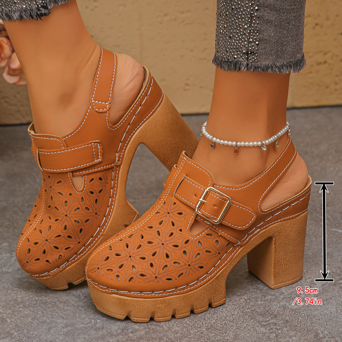 Sandali con tacco spesso da do - Leather Work Heels recensione e prezzo
