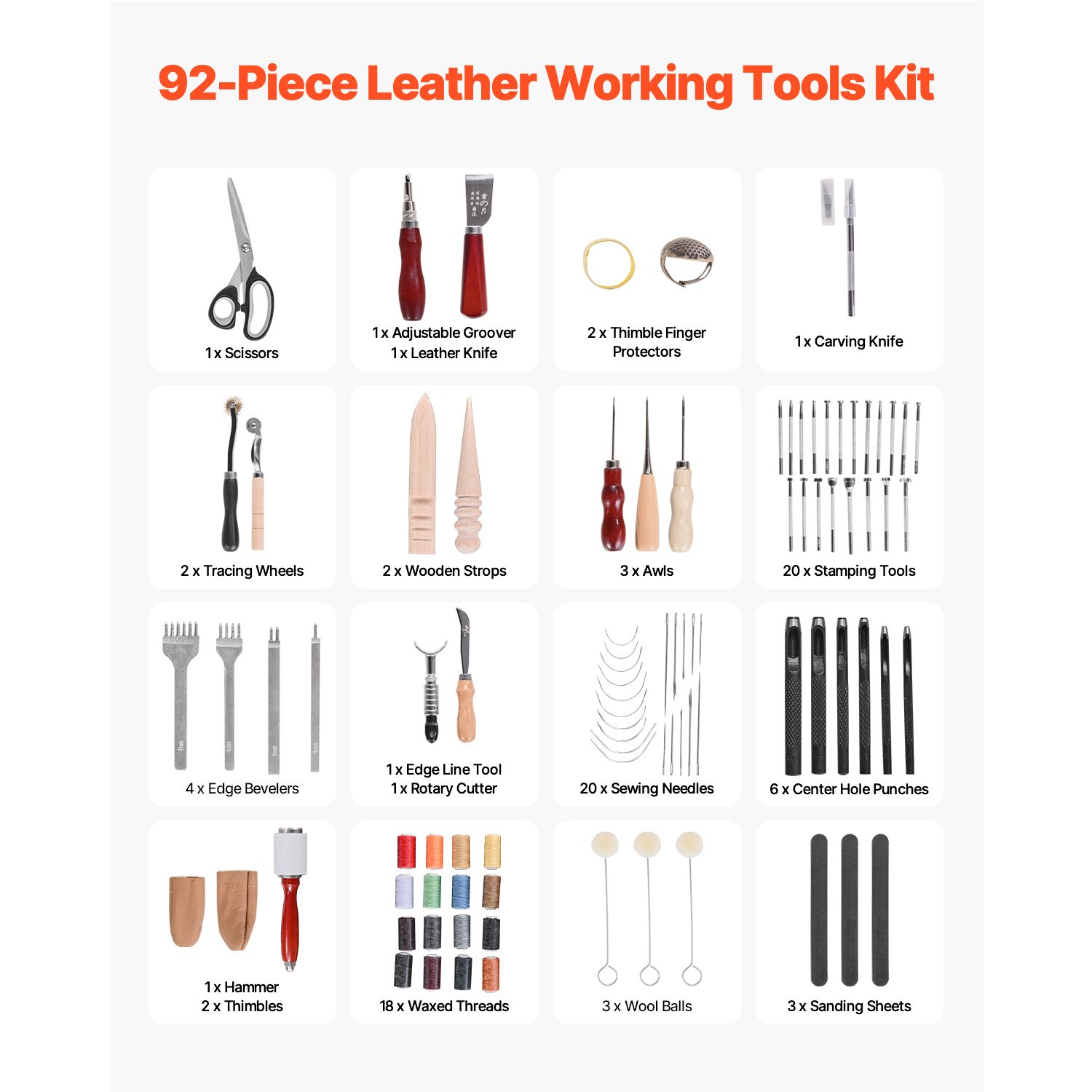 Kit di strumenti per la lavora - Beginner Leatherwork Kit recensione e prezzo