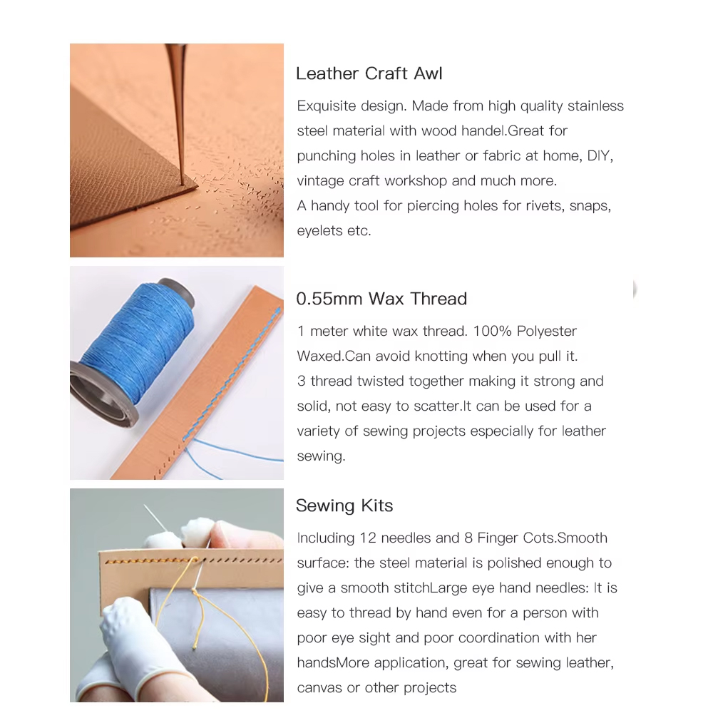 WUTA Kit di strumenti professi - Beginner Leatherwork Kit recensione e prezzo
